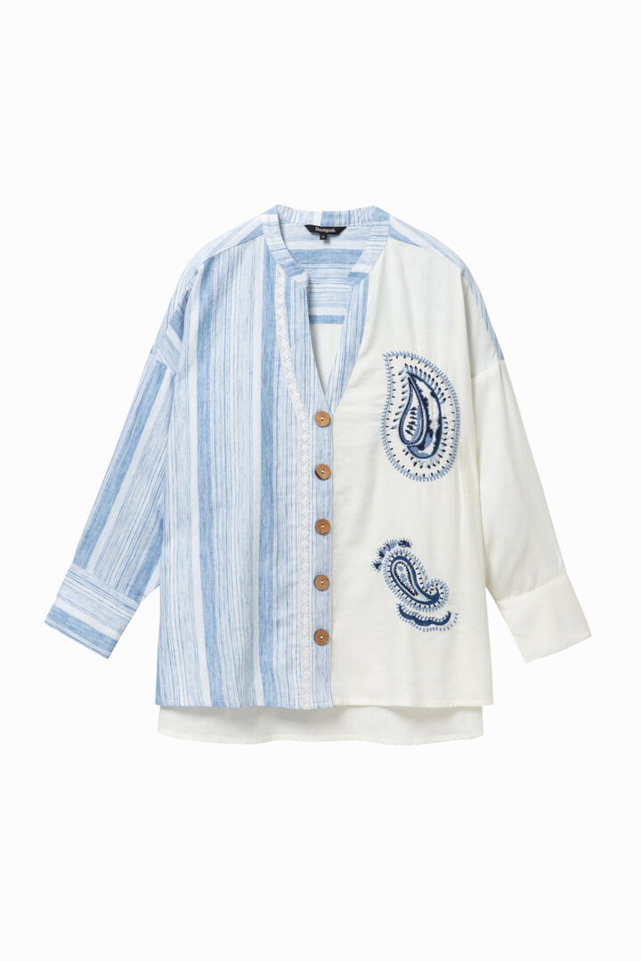 Oversize shirt mandarin collar | Desigual