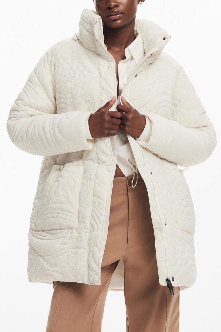 Abrigo acolchado textura | Desigual