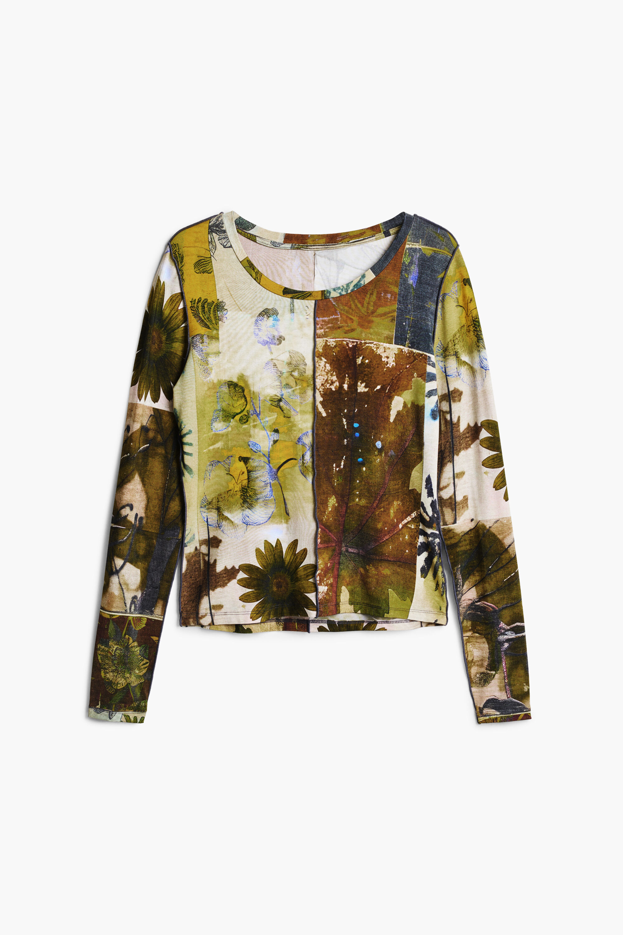 Camiseta flores otoño