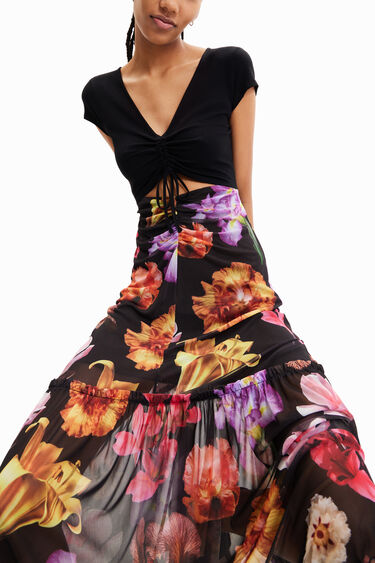 M. Christian Lacroix セットアップ風 花柄 ロングワンピース | Desigual