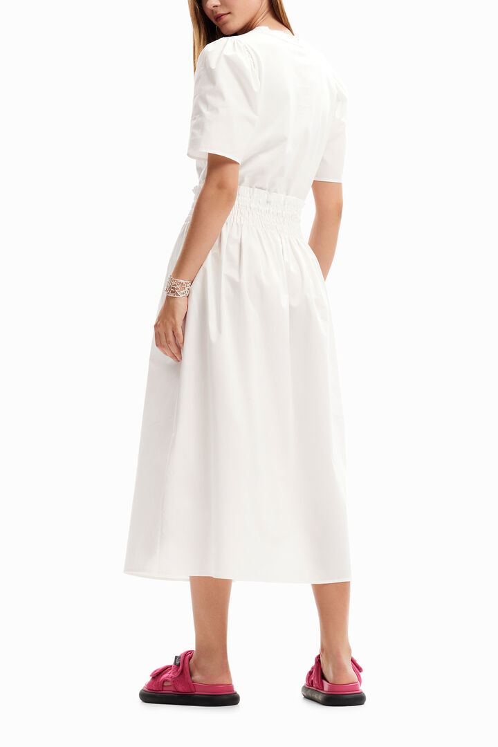 Vestido midi combinado liso | Desigual