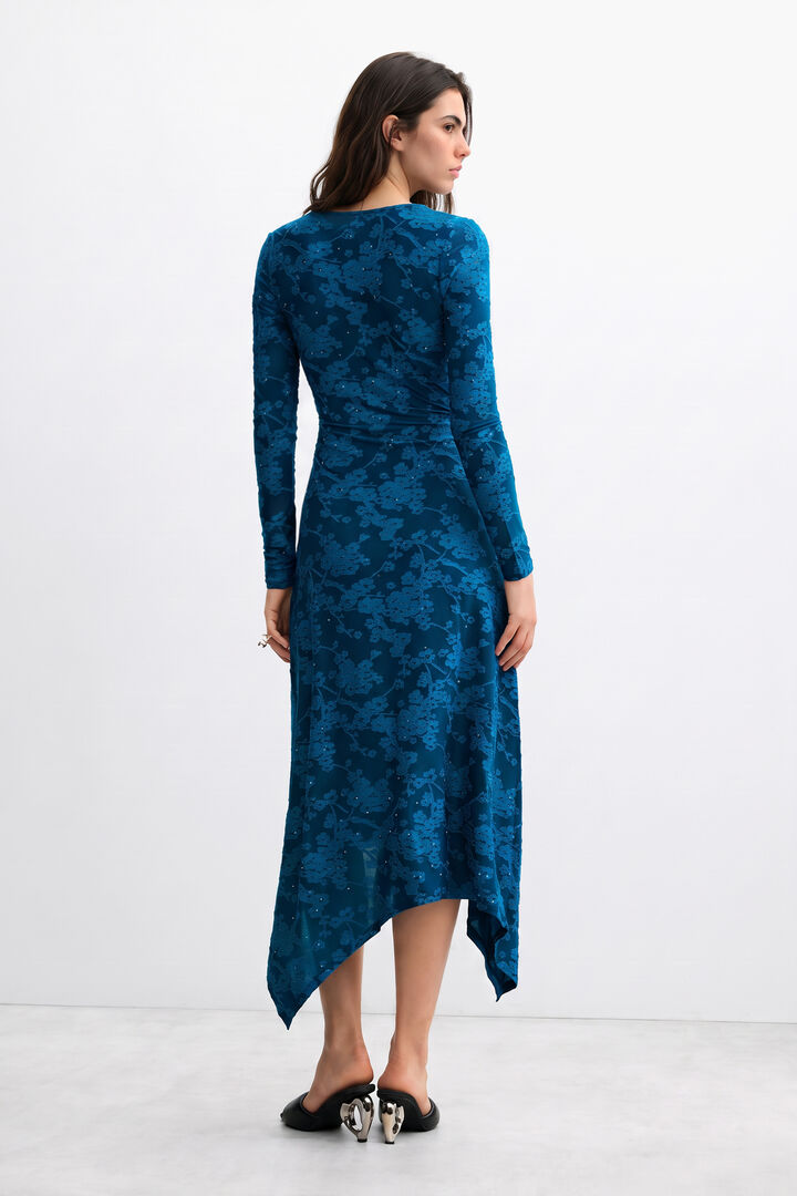 wrap dress with V-neck