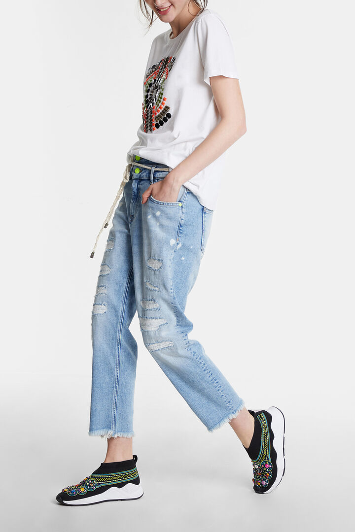 T-shirt brodé ornements | Desigual