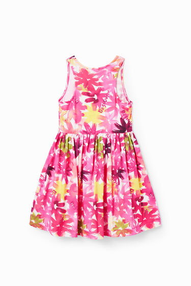 Vestit curt flors aquarel·la | Desigual
