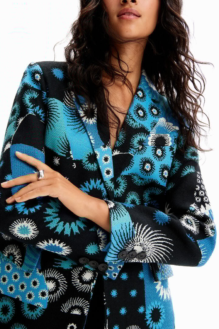 Patchwork jacquard blazer | Desigual