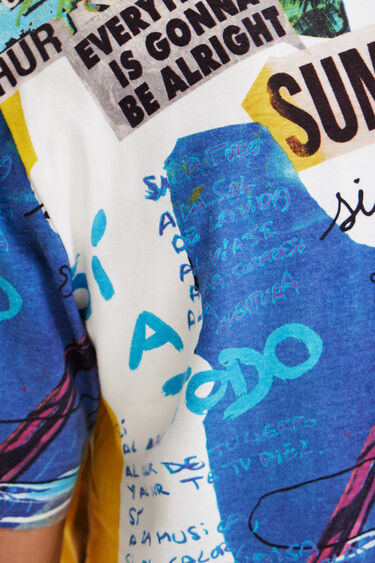 Camiseta manga corta periódico | Desigual
