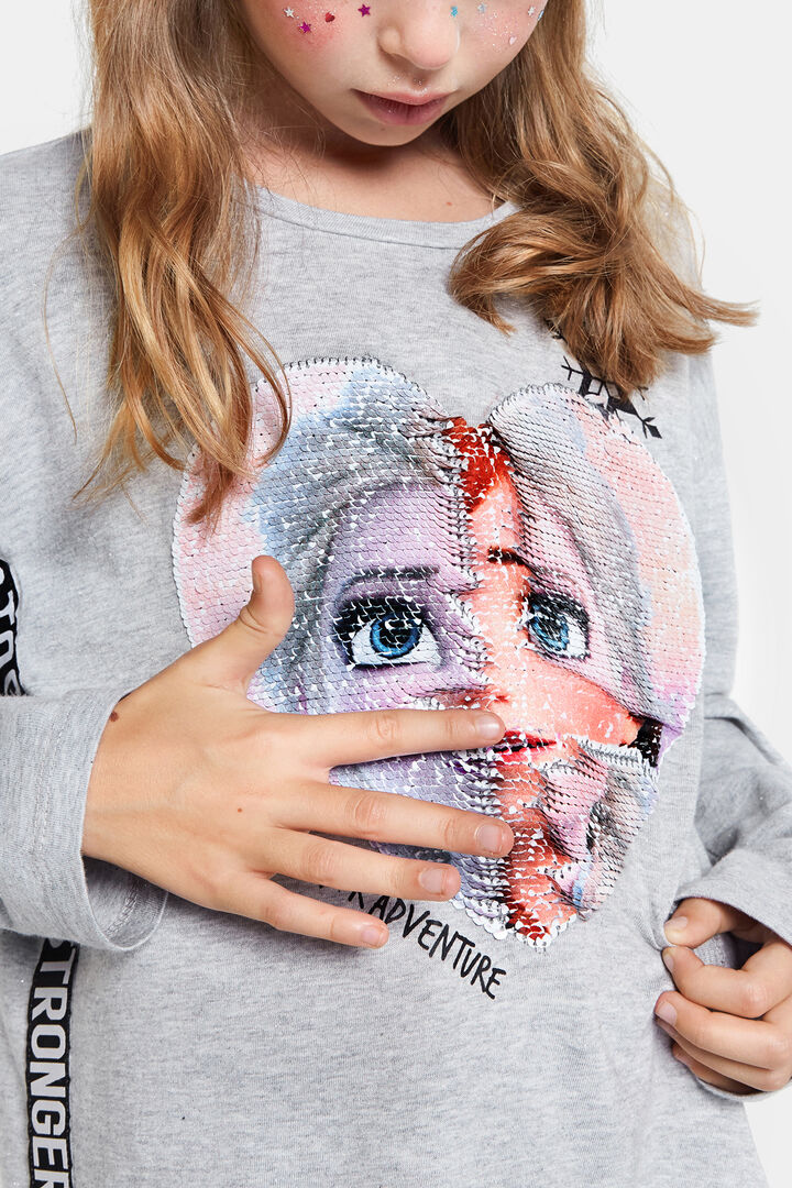 T-shirt reversible sequins "Frozen II" | Desigual