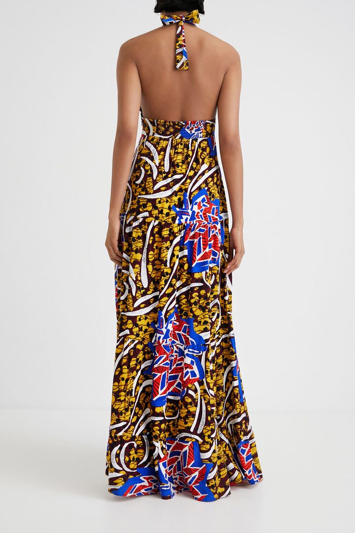 Abito lungo scollato Stella Jean | Desigual