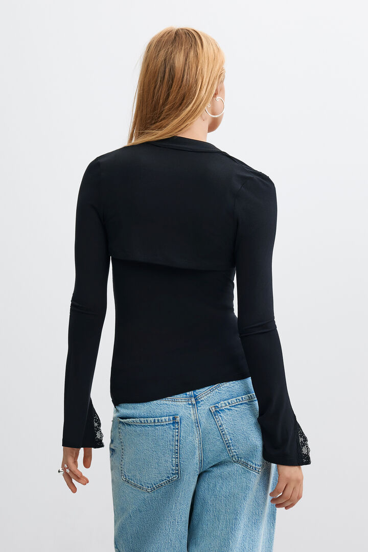 2-in-1 T-shirt with flocked details