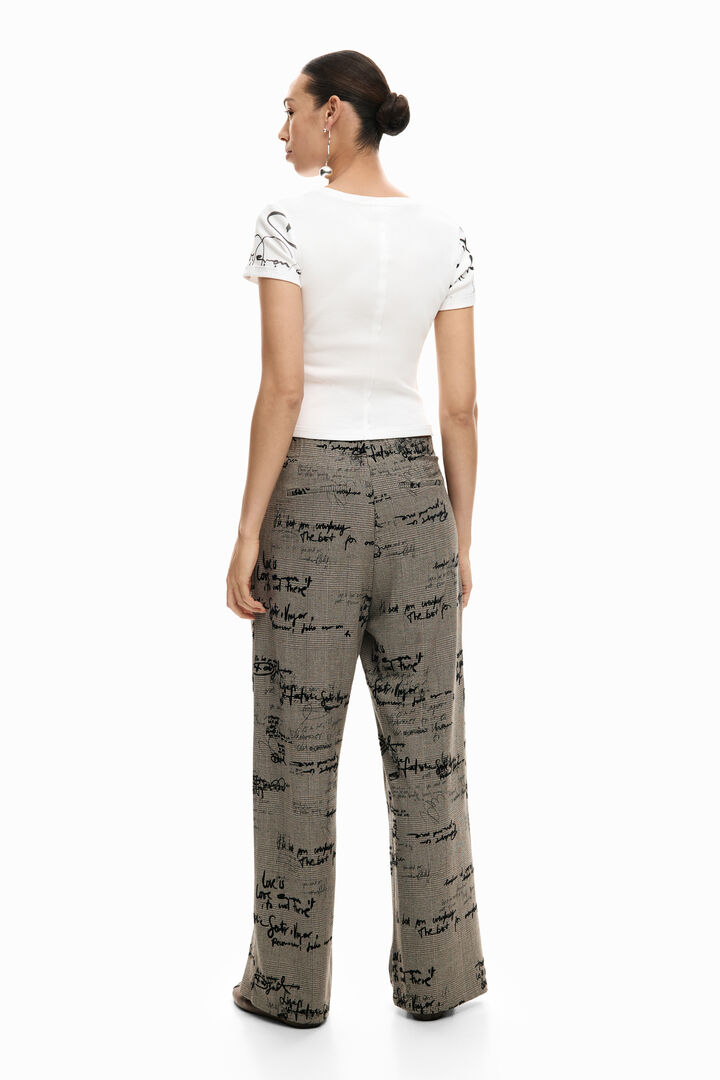 Checkered lettering pants | Desigual