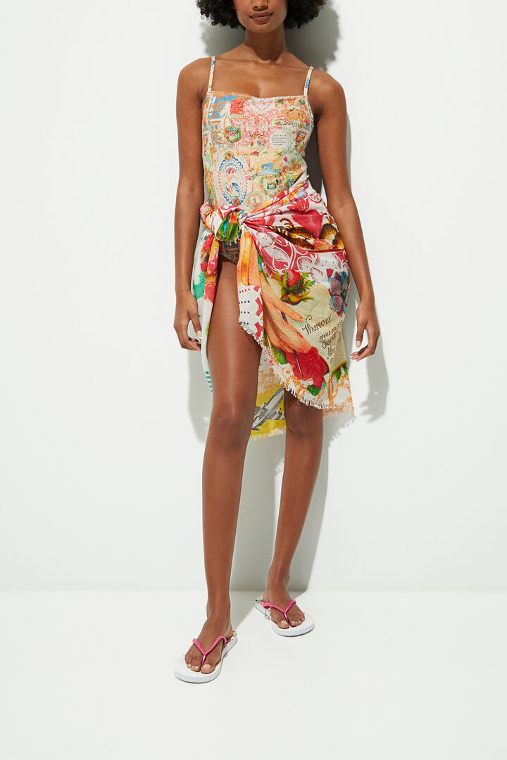 Foulard paréo rectangulaire hawaïen | Desigual