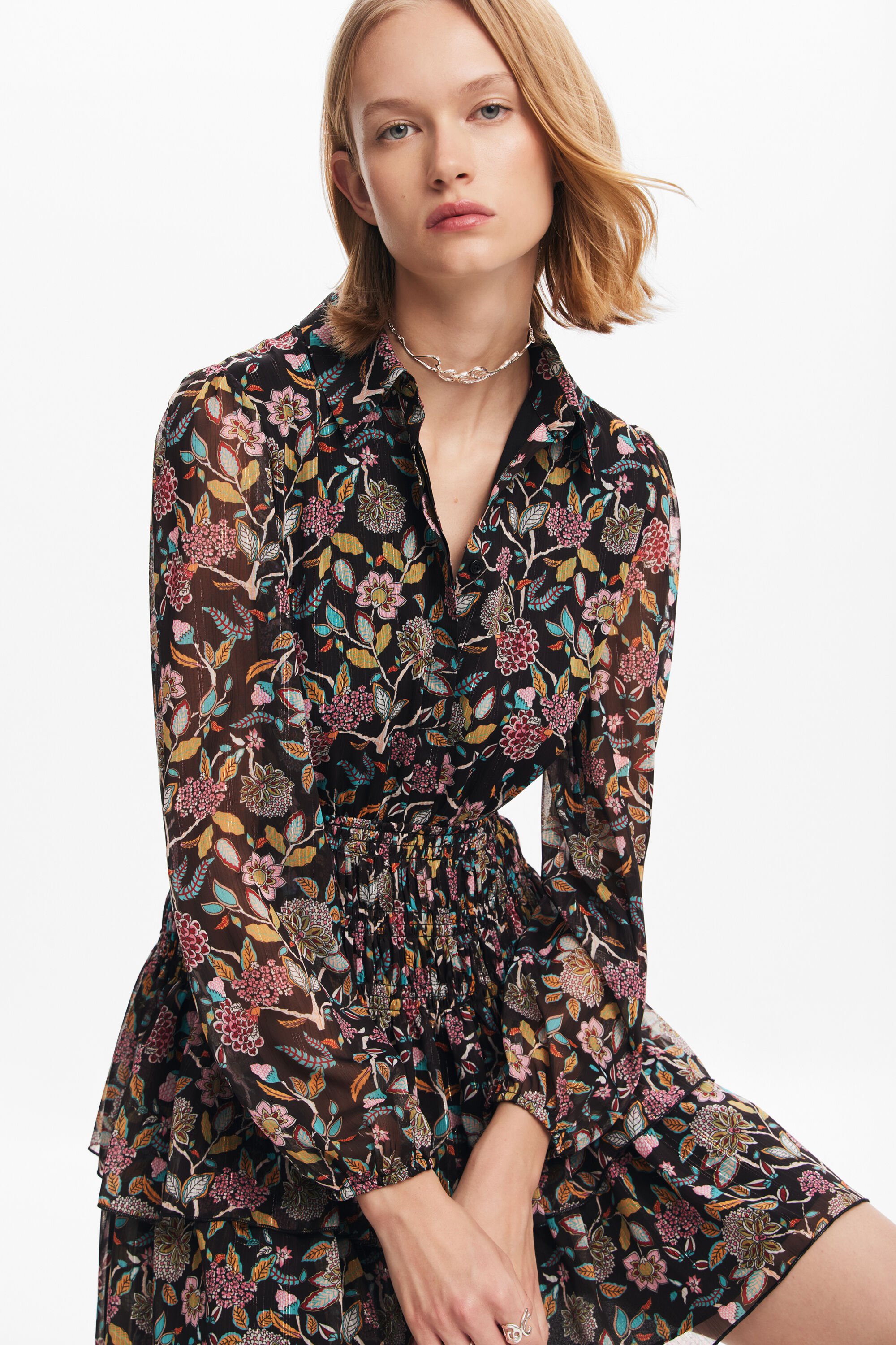 Desigual Women s Short Floral Dress Multi