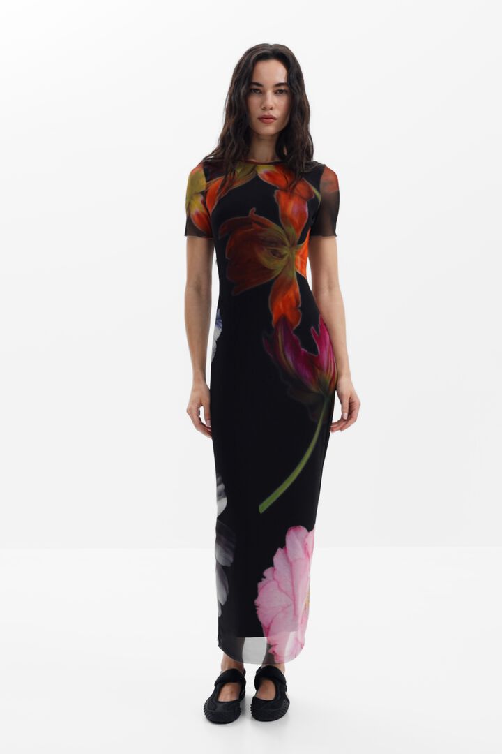 Virágmintás tüll ruha | Desigual