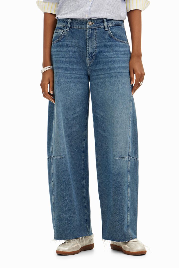 Long straight-cut jeans. | Desigual