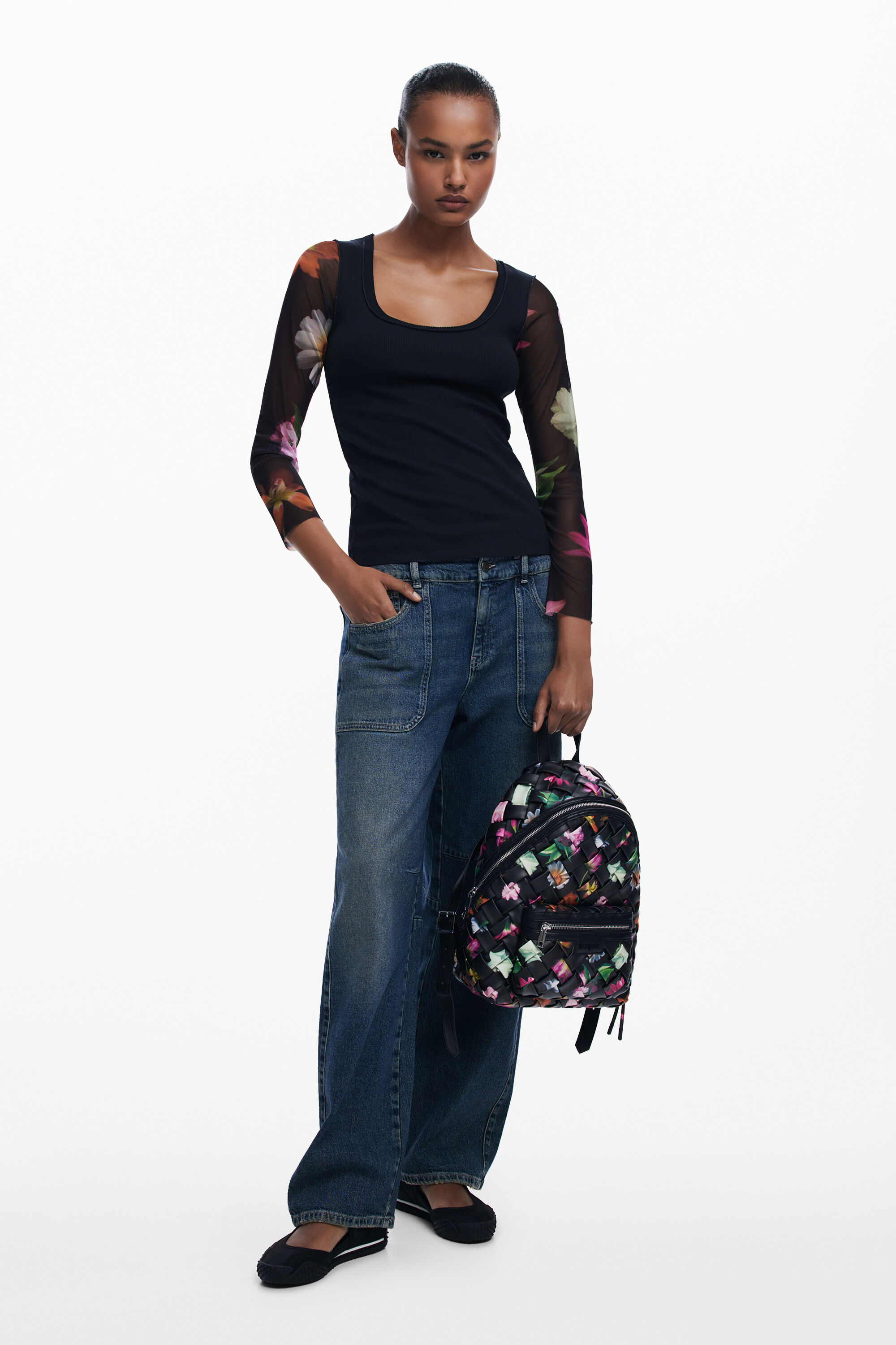 Mochila flores desigual discount