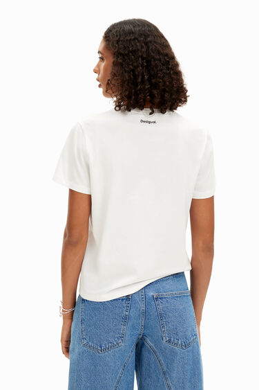 T-Shirt mit handbemalter Palme | Desigual