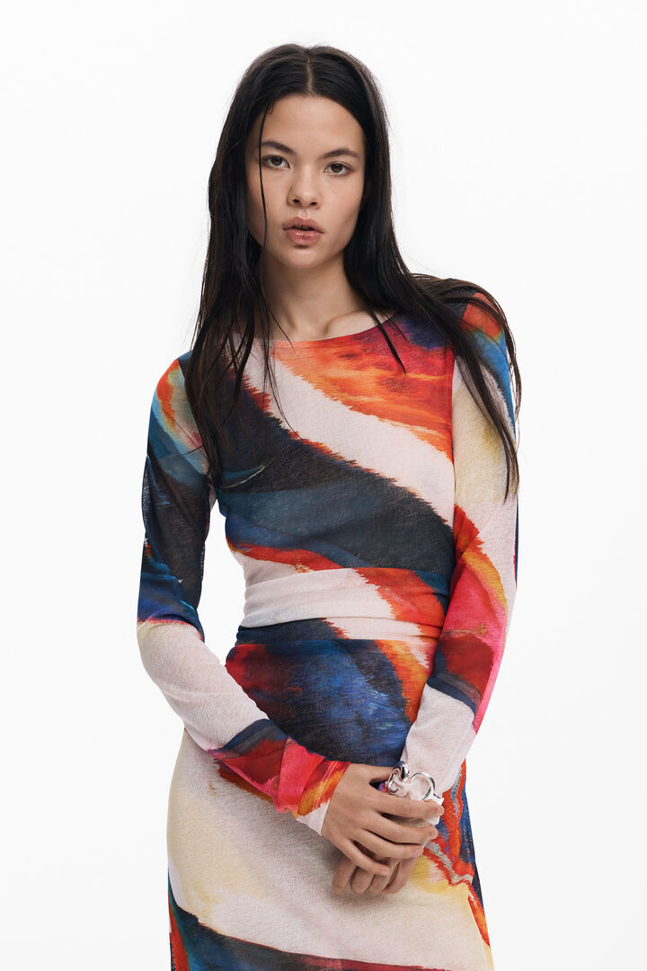 Vestido largo ondas | Desigual