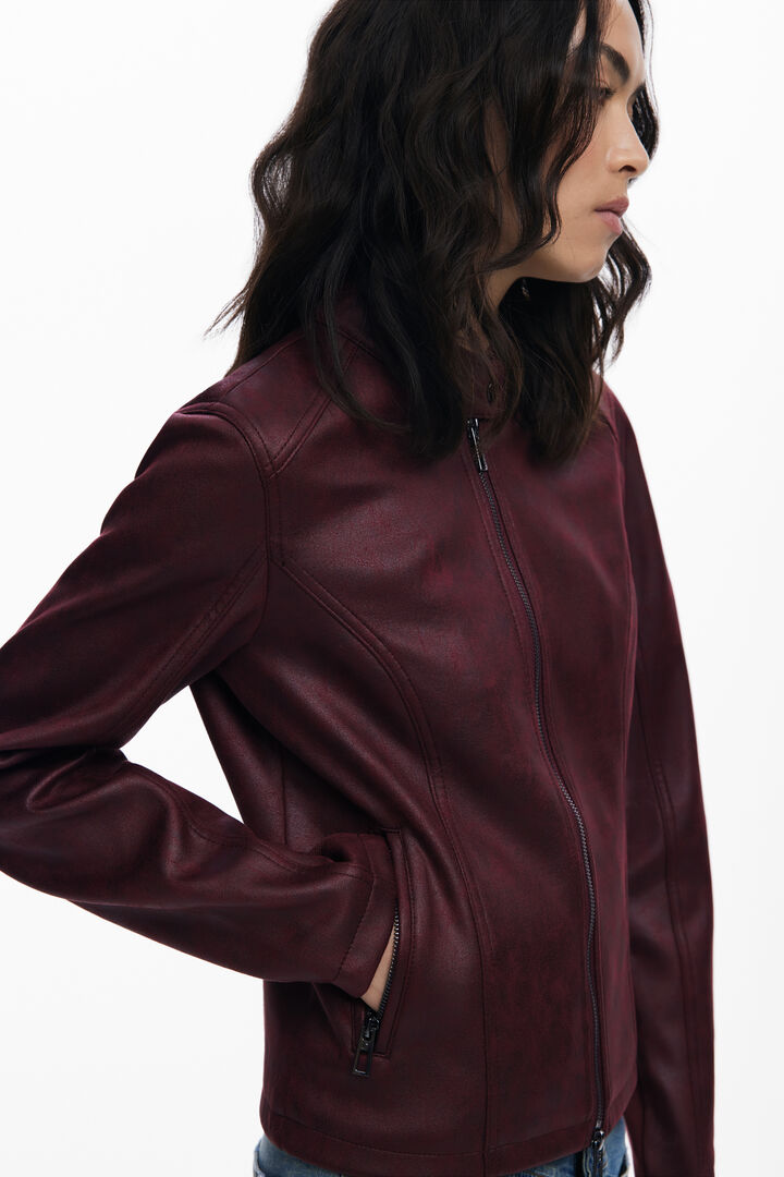 Kombinierte Jacke in Lederoptik | Desigual