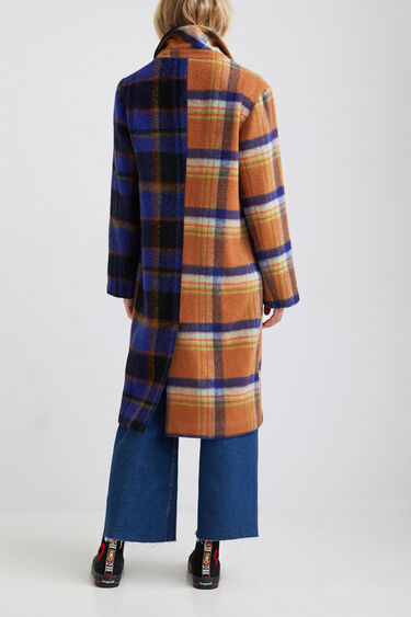 Cappotto lungo loose tartan | Desigual