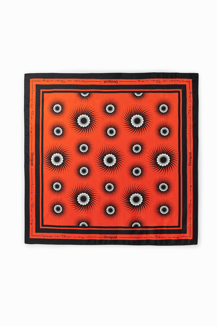 Geometric square scarf