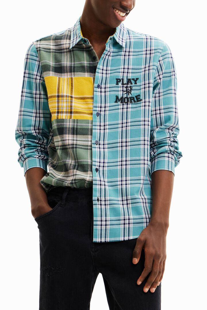 Plaid patchwork shirt | Desigual