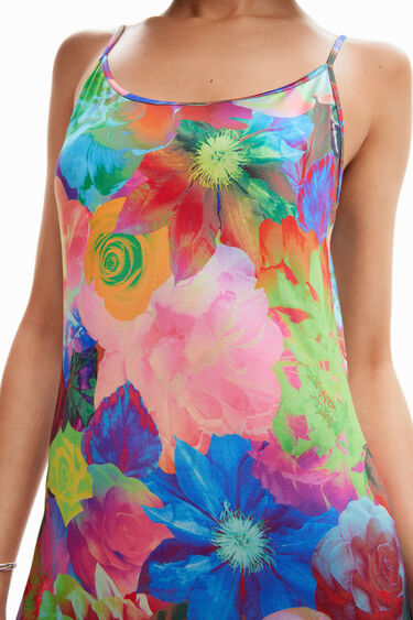 Vestido lencero slim flores | Desigual