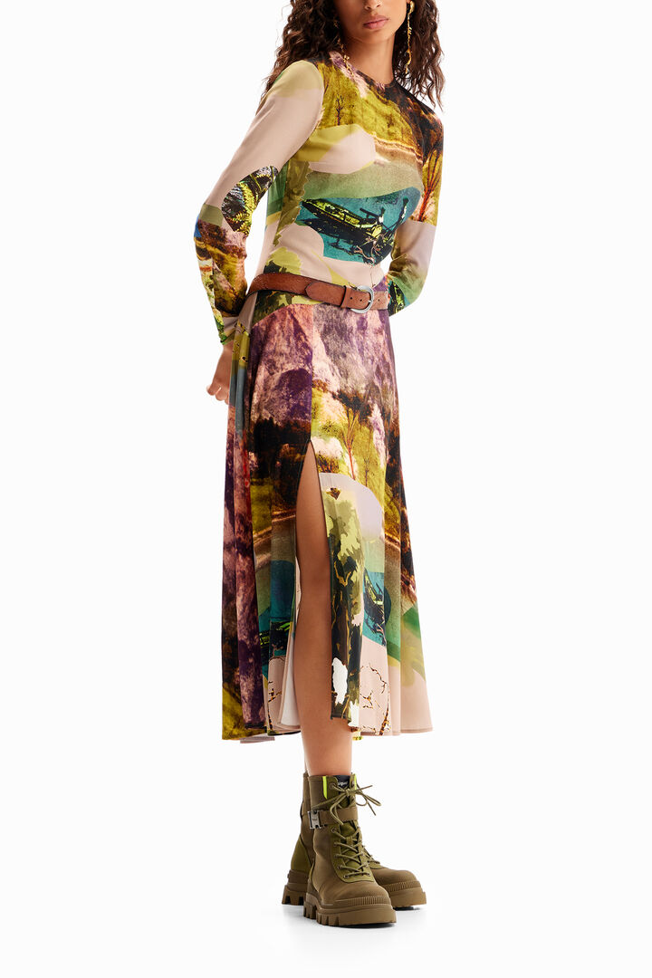 Vestido midi collage M. Christian Lacroix | Desigual