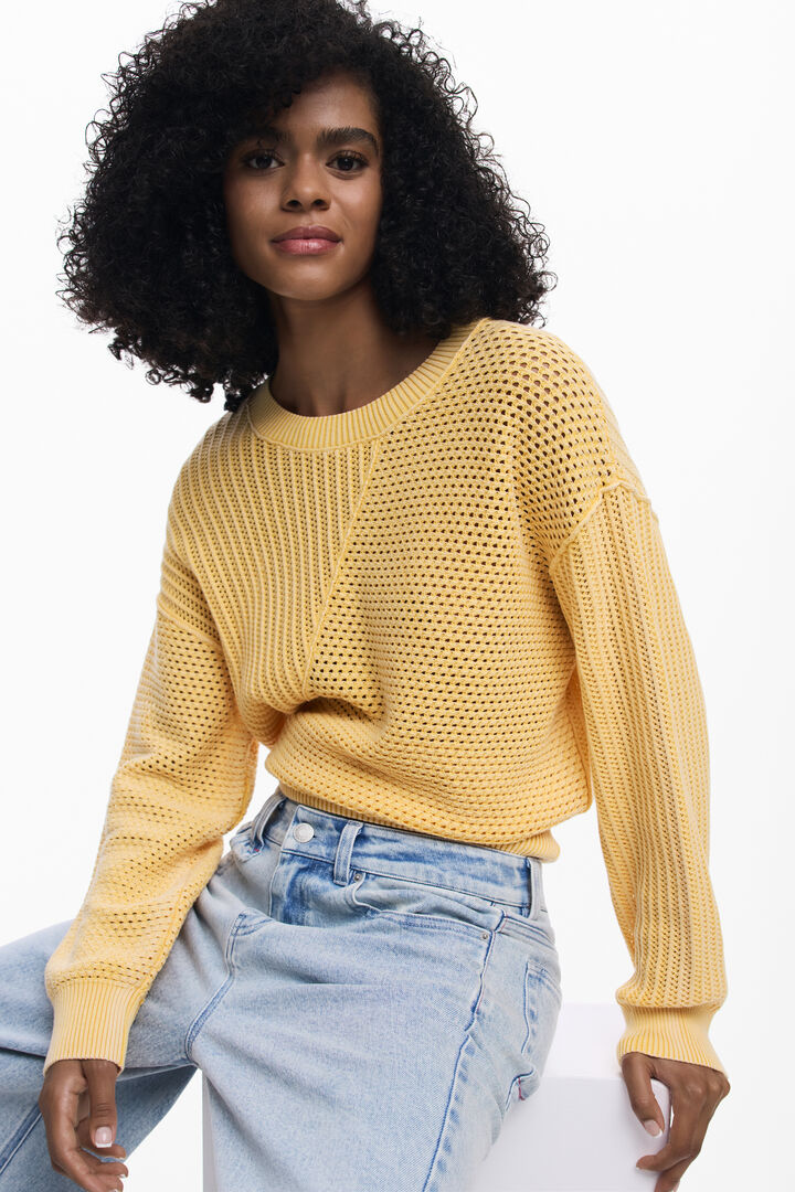 Bestickter Strickpullover | Desigual