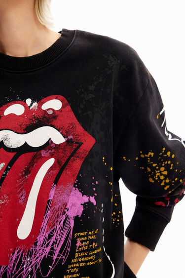 Pulover z umetniškim potiskom Rolling Stones | Desigual