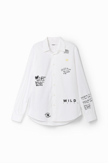 Camisa popelín mensajes | Desigual