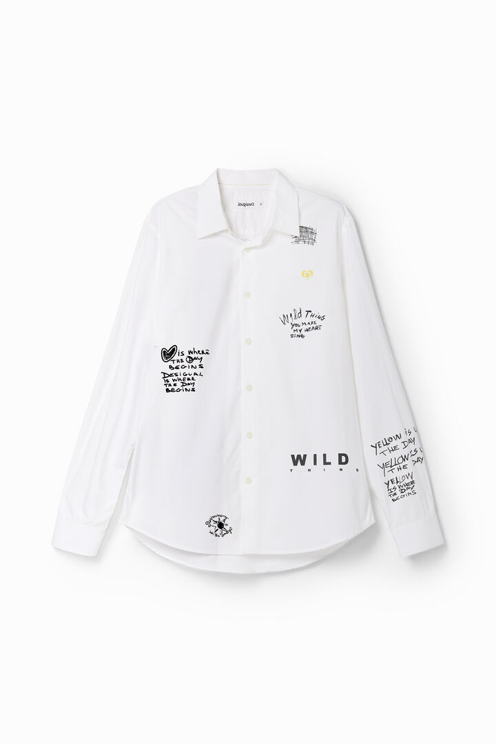 Camicia popeline messaggio | Desigual