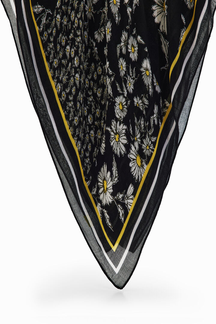 Foulard rectangular patch margaritas | Desigual