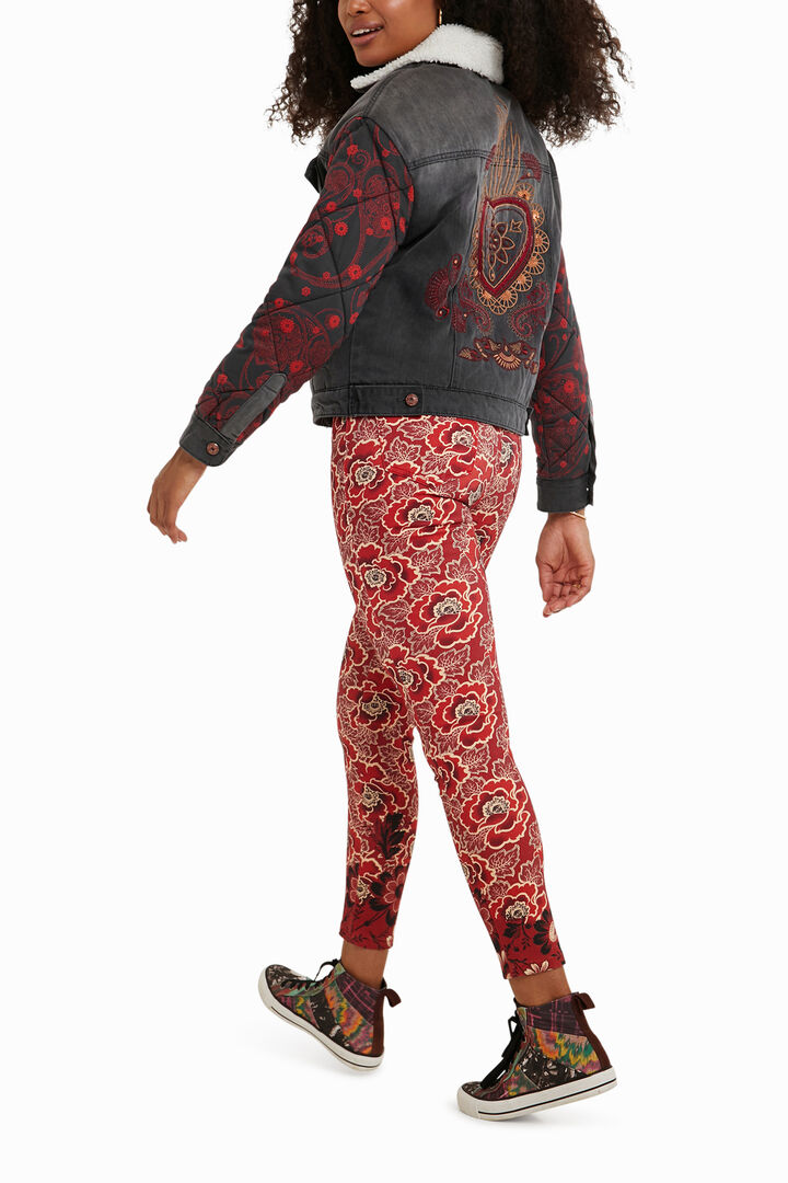 Oversize bimaterial denim jacket | Desigual