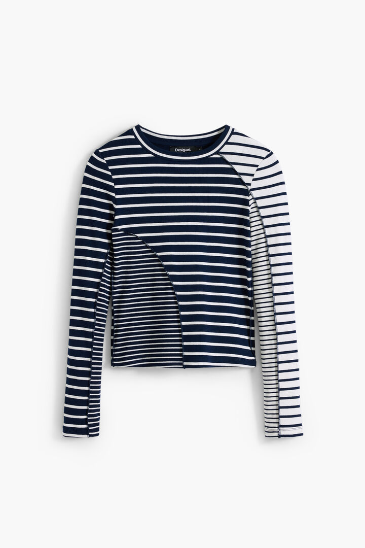 Camiseta rayas combinadas | Desigual