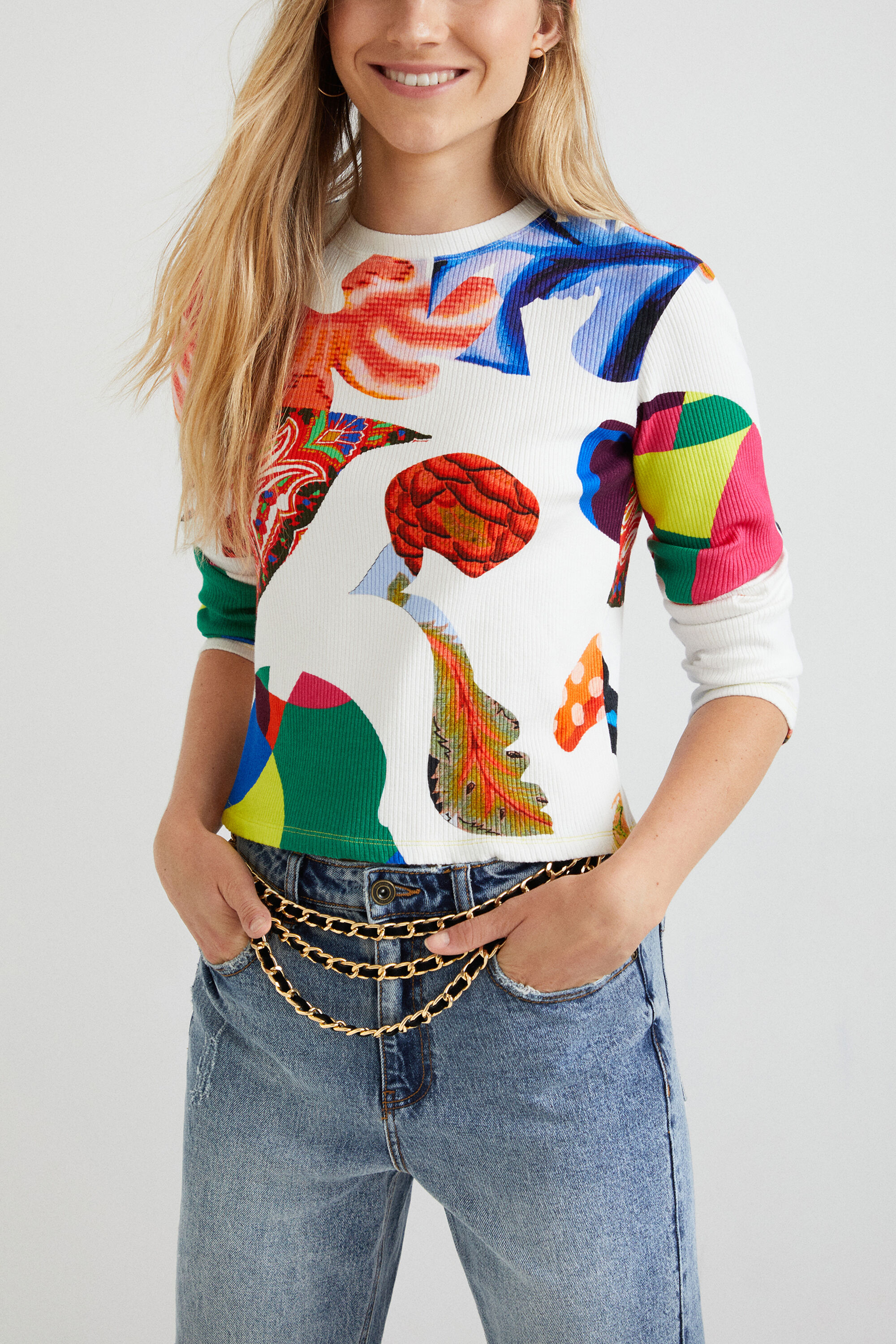 Desigual camisetas sales manga larga