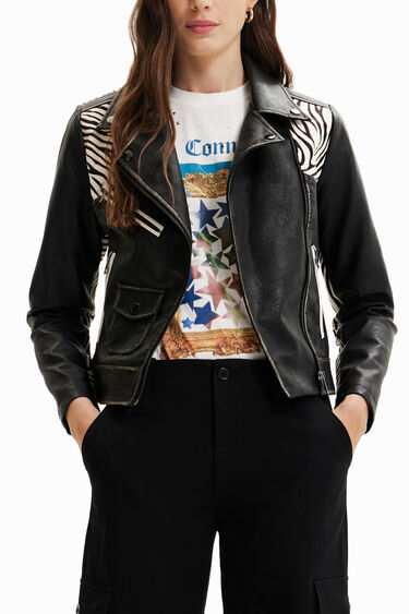 Giacca biker zebrata | Desigual