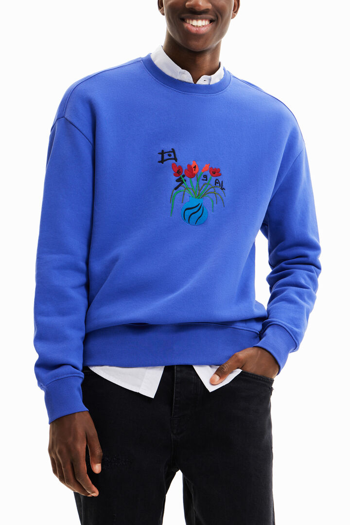 Sudadera bordado flor | Desigual