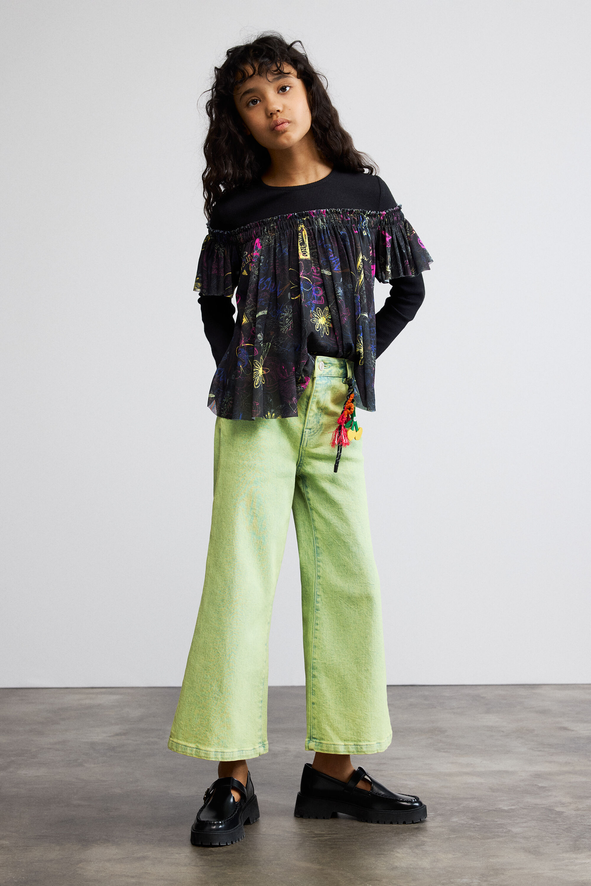Desigual Donna Verde Pantaloni Jeans Charm 11/12