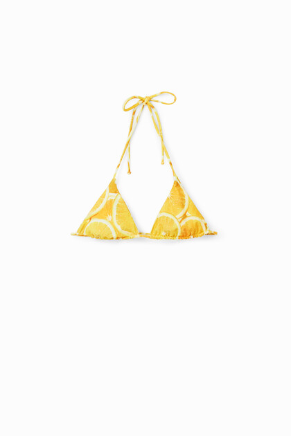 Top bikini triangular reversible