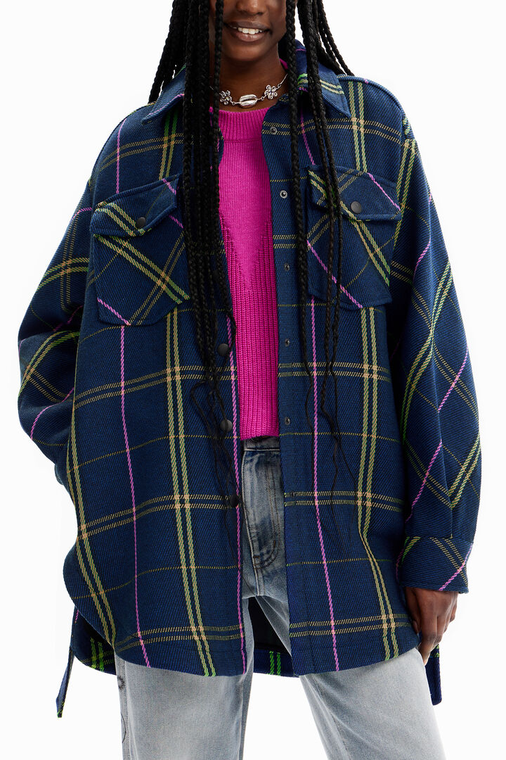 Chaqueta sobrecamisa cuadros | Desigual