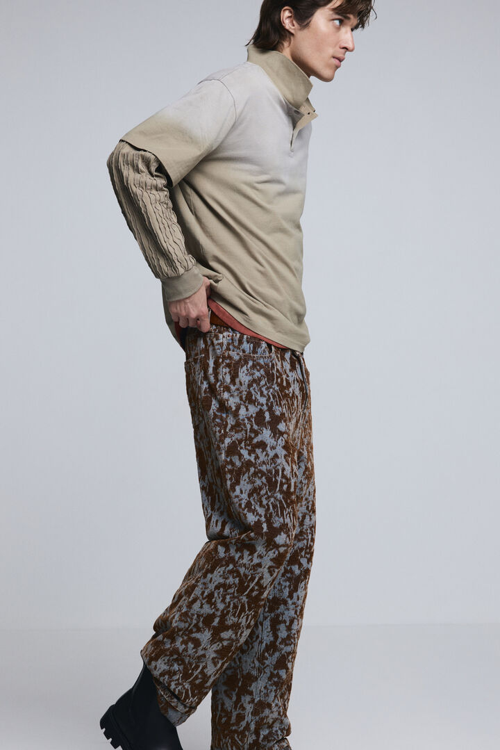 Straight textured pants | Desigual