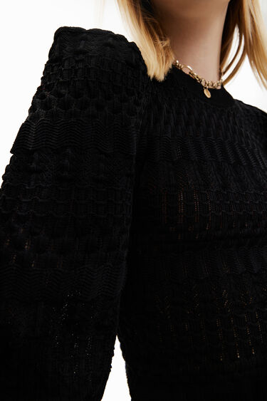 Jersey crochet relieve | Desigual
