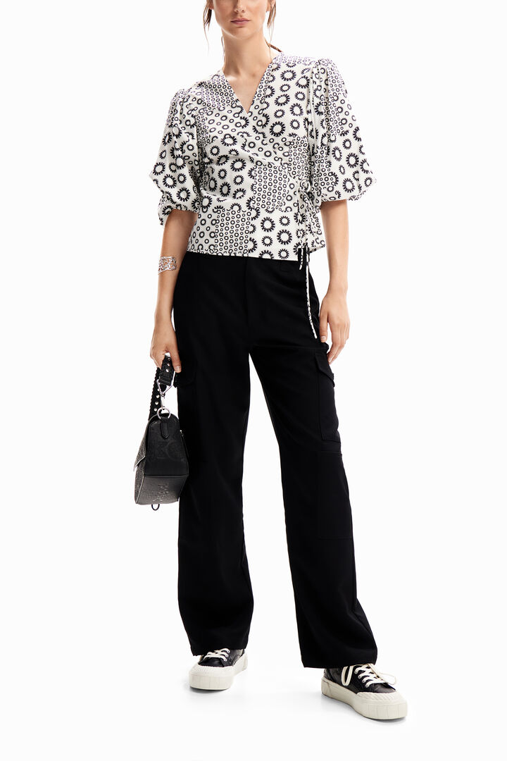 Patchwork wrap blouse | Desigual