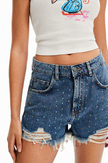 Jeans kratke hlače z zakovicami | Desigual