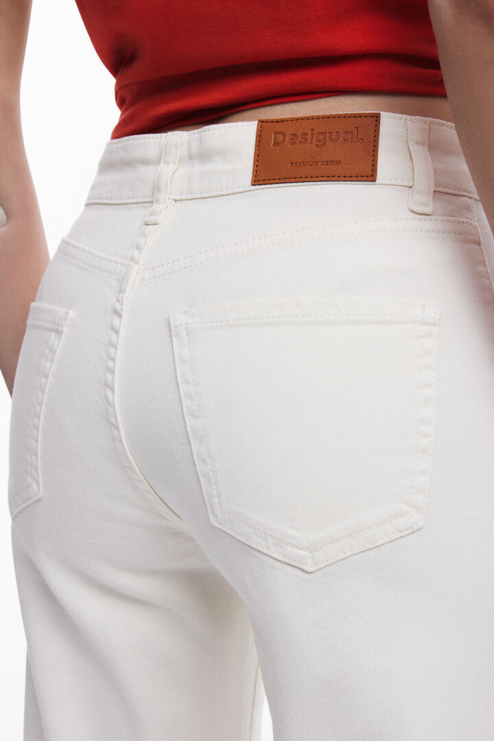 Culotte jeans with clovers | Desigual