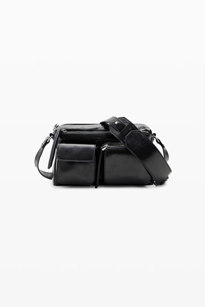 Small pockets leather crossbody bag | Desigual