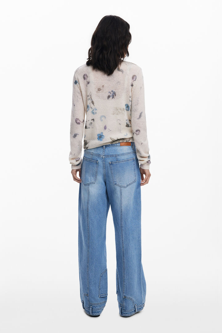 Straight jeans with inverted effect | Desigual