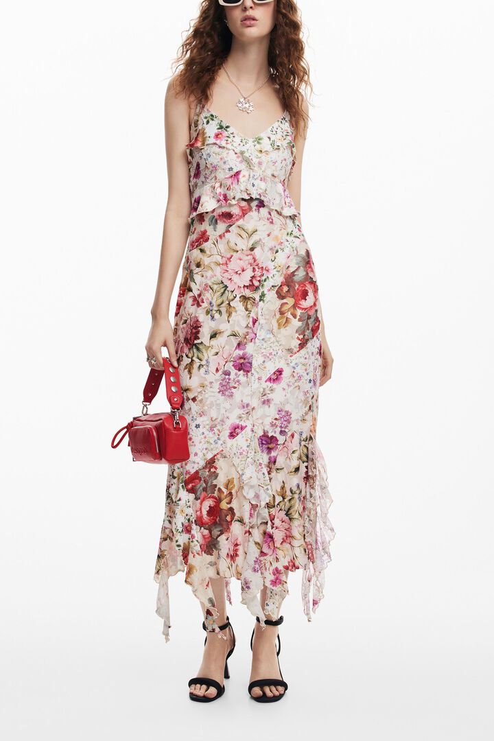 Vestido largo flores