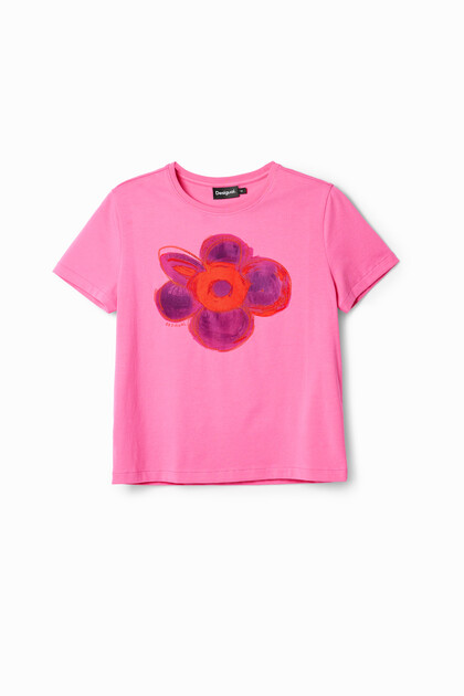Flower illustration T-shirt