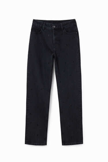 Raven jeans z okrasnimi kamenčki | Desigual